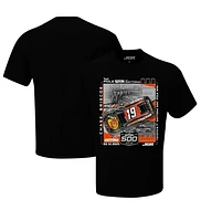 T-shirt à damier noir pour homme TBD 2025 Daytona 500 Pole Winner