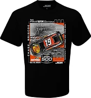 T-shirt à damier noir pour homme TBD 2025 Daytona 500 Pole Winner