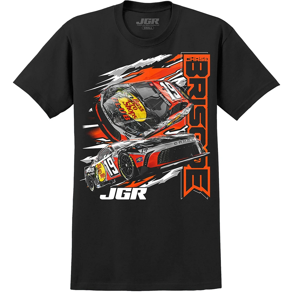 Men's Joe Gibbs Racing Team Collection Black Chase Briscoe Bass Pro Shops T-Shirt