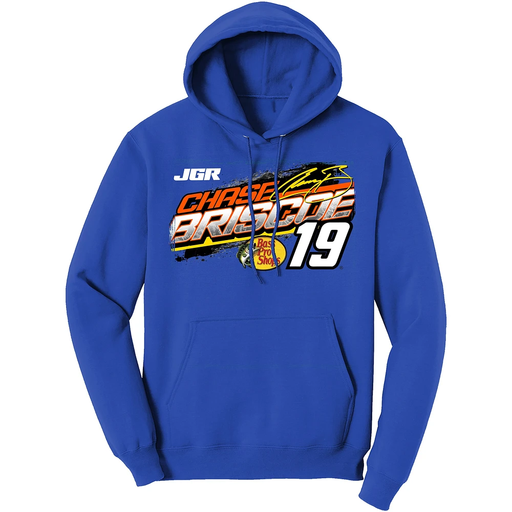 Men's Joe Gibbs Racing Team Collection Royal Chase Briscoe Bass Pro Shops Car Pullover Hoodie