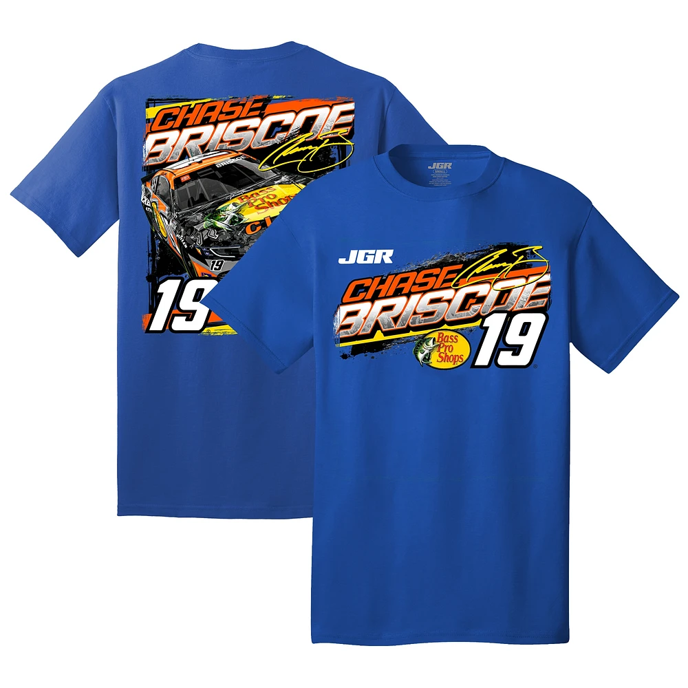 Men's Joe Gibbs Racing Team Collection Royal Chase Briscoe Bass Pro Shops Car T-Shirt