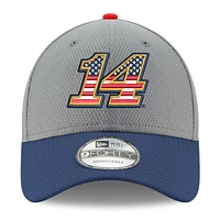 Men's New Era  Gray/Navy Chase Briscoe Salute 9FORTY Adjustable Hat