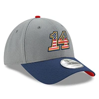 Men's New Era  Gray/Navy Chase Briscoe Salute 9FORTY Adjustable Hat