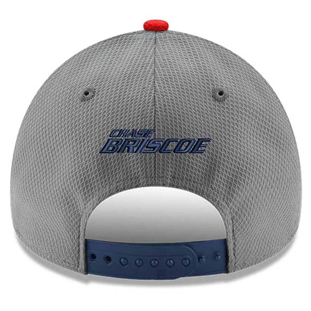 Casquette réglable Chase Briscoe Salute 9FORTY gris/bleu marine New Era pour hommes