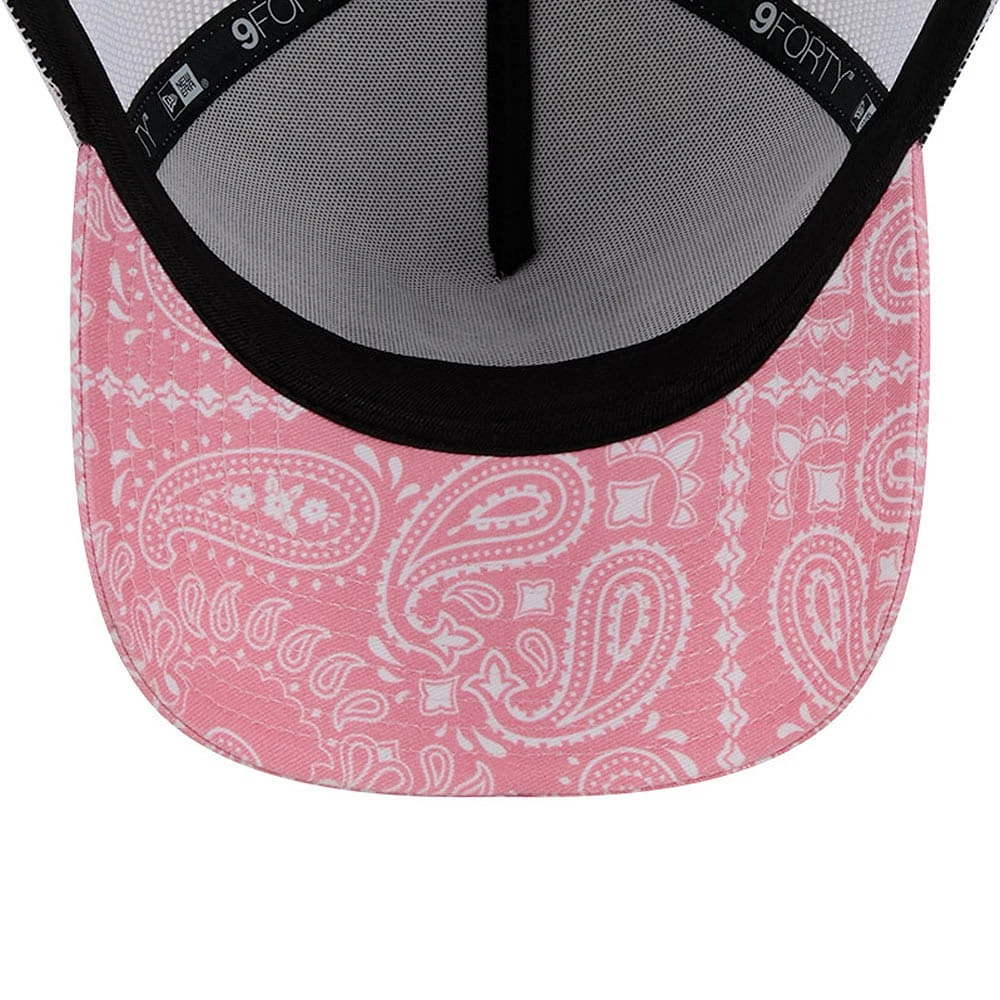 Men's New Era  Pink Chase Briscoe 9FORTY A-Frame Trucker Paisley Adjustable Hat