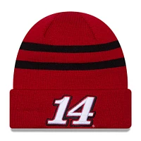 Bonnet en tricot à revers Chase Briscoe rouge/noir New Era pour hommes