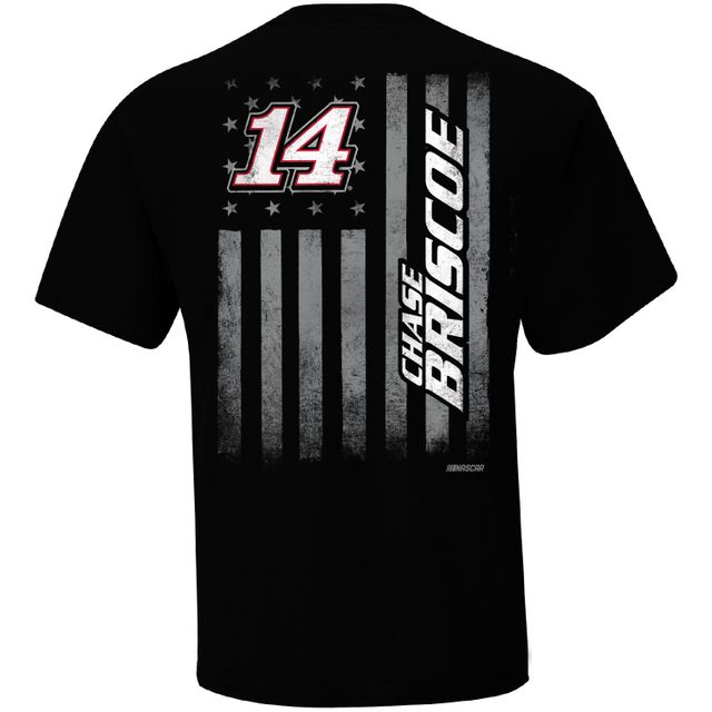 T-shirt à drapeau ton sur exclusif de la collection Stewart-Haas Racing Team pour homme Chase Briscoe noir