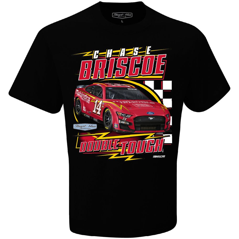 Men's Stewart-Haas Racing Team Collection Black Chase Briscoe Mahindra Tractors Throwback T-Shirt