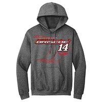 Men's Stewart-Haas Racing Team Collection Heather Charcoal Chase Briscoe 2023 #14 Mahindra Pullover Hoodie