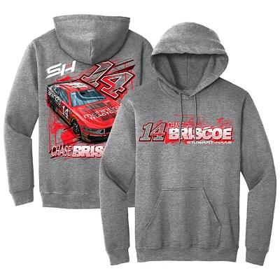 Sweat à capuche pour hommes de la collection Stewart-Haas Racing Team Heather Charcoal Chase Briscoe Car