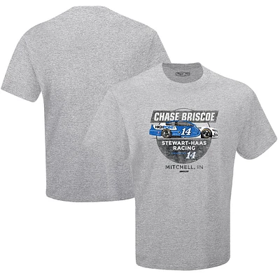 Collection Stewart-Haas Racing Team pour homme Heathered Grey Chase Briscoe HighPoint.com T-shirt Vintage Speed