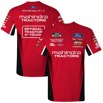 T-shirt uniforme rouge/noir de la collection Stewart-Haas Racing Team pour hommes Chase Briscoe Mahindra