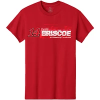 T-shirt de voiture rouge Chase Briscoe la collection Stewart-Haas Racing Team pour hommes