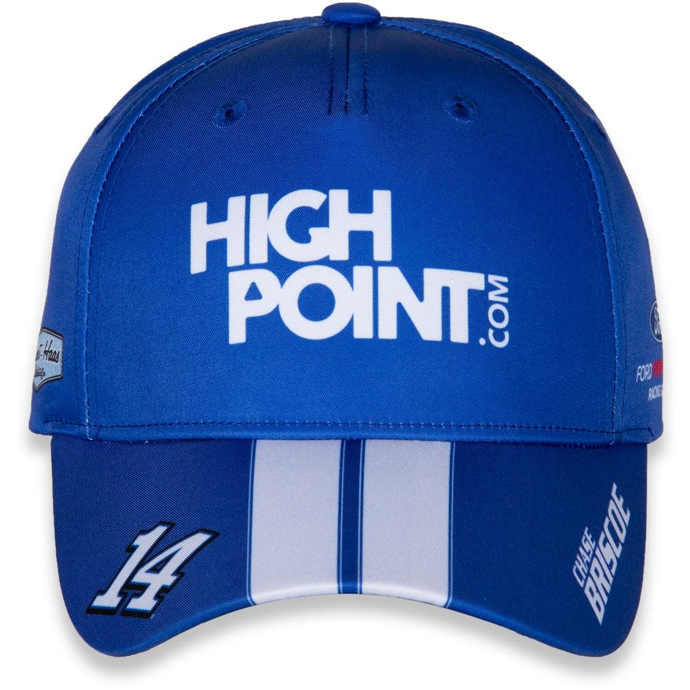 Men's Stewart-Haas Racing Team Collection Royal/White Chase Briscoe Highpoint.com Uniform Adjustable Hat