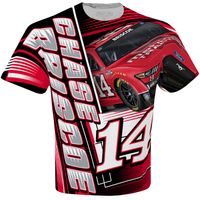 Men's Stewart-Haas Racing Team Collection White Chase Briscoe Haas Tooling Sublimated Dynamic Total Print T-Shirt