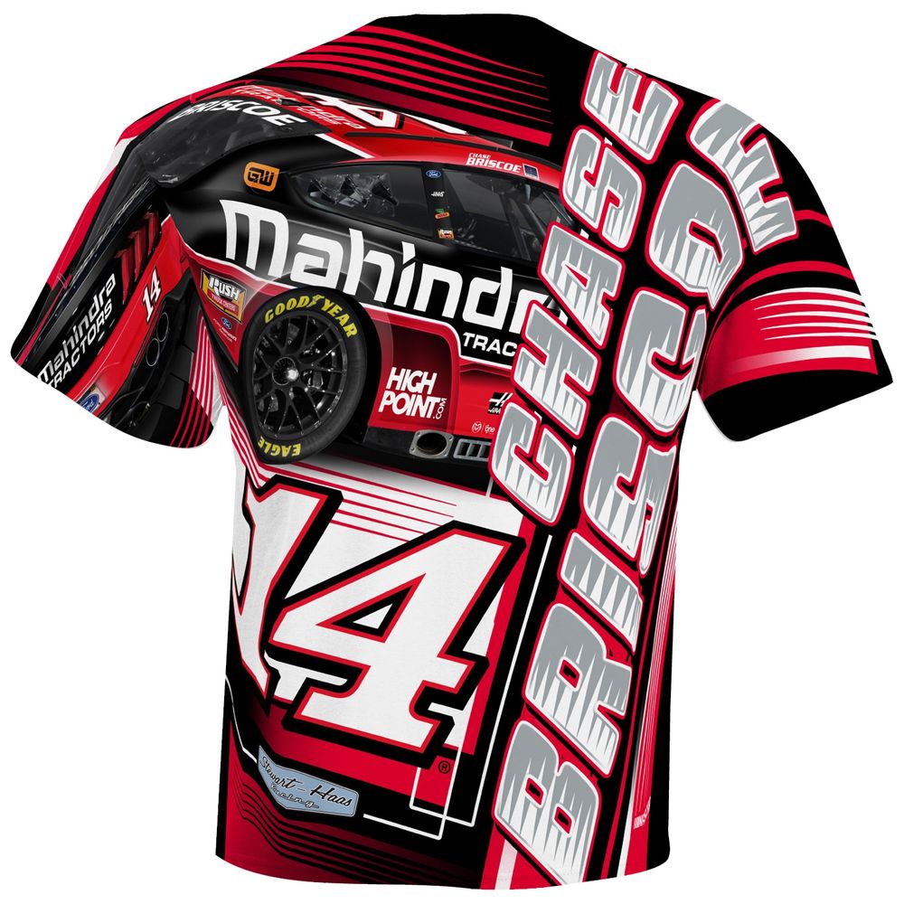 Men's Stewart-Haas Racing Team Collection White Chase Briscoe Haas Tooling Sublimated Dynamic Total Print T-Shirt