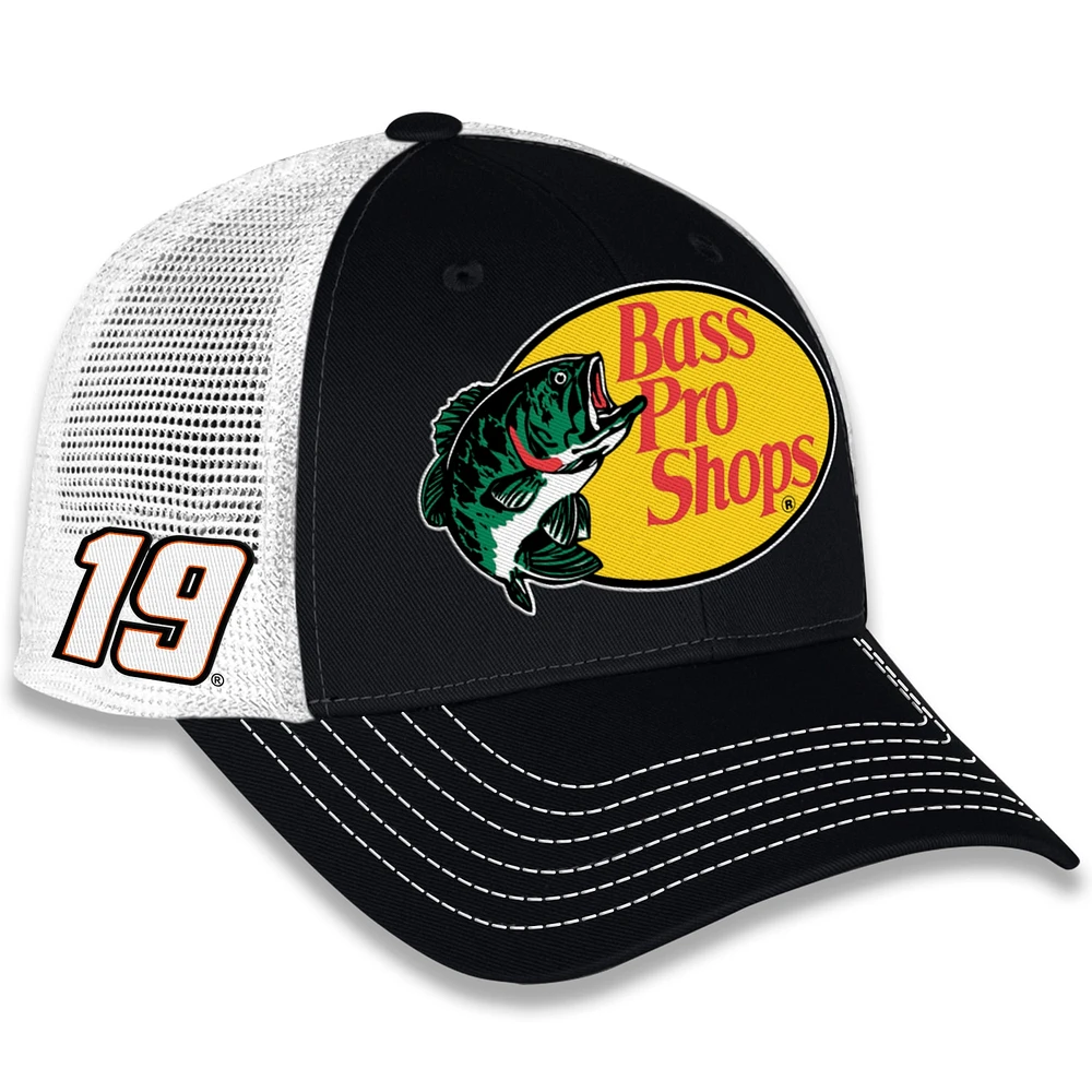 Unisex Checkered Flag Sports Black Chase Briscoe Bass Pro Shops Sponsor Trucker Adjustable Hat
