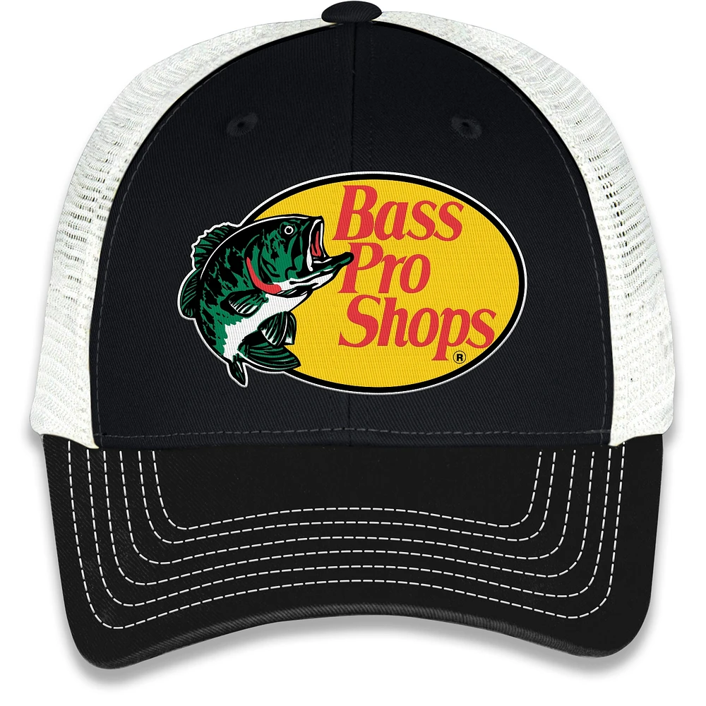 Unisex Checkered Flag Sports Black Chase Briscoe Bass Pro Shops Sponsor Trucker Adjustable Hat