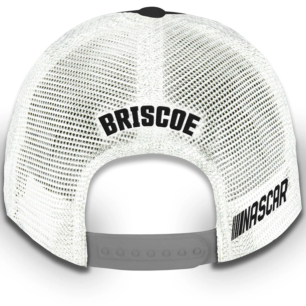 Unisex Checkered Flag Sports Black Chase Briscoe Bass Pro Shops Sponsor Trucker Adjustable Hat
