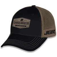 Unisex Checkered Flag Sports Black Chase Briscoe  Flag Trucker Adjustable Hat