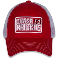 Casquette ajustable avec nom et numéro Chase Briscoe de la collection Stewart-Haas Racing Team pour femmes, rouge/blanc