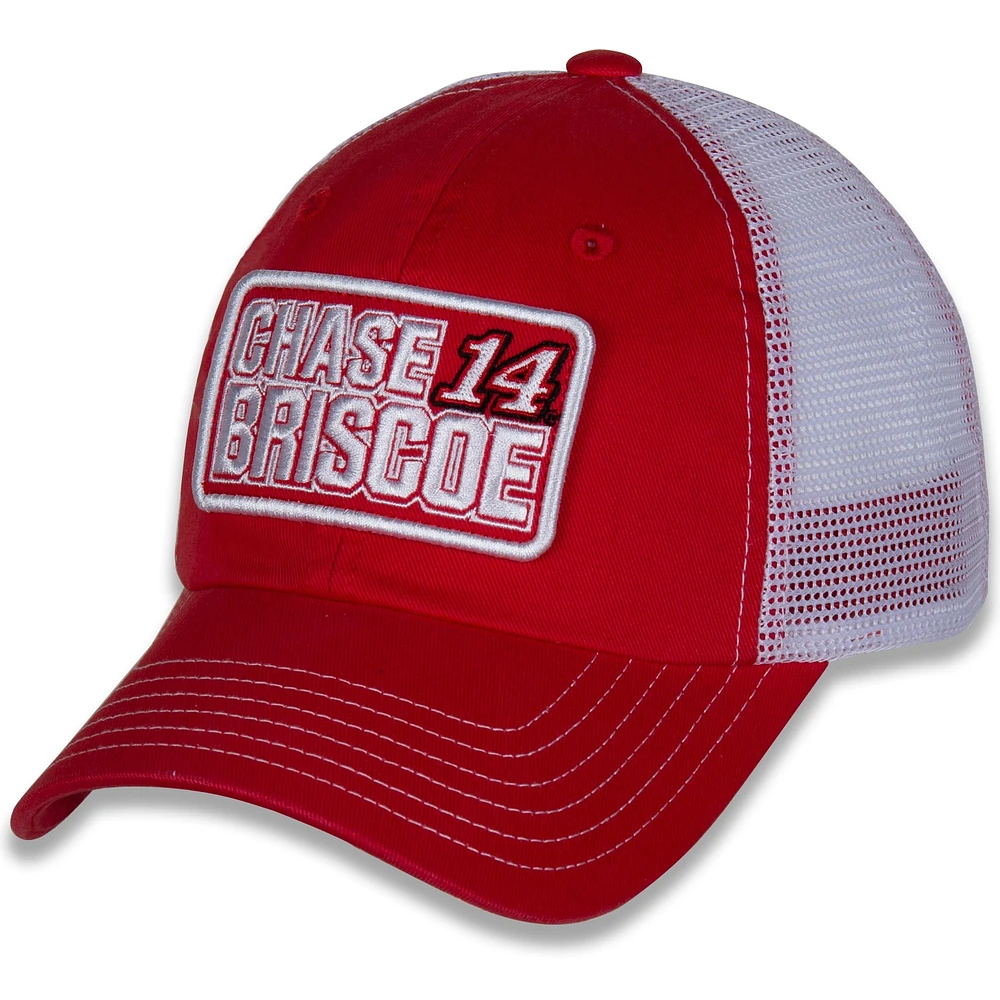 Casquette ajustable avec nom et numéro Chase Briscoe de la collection Stewart-Haas Racing Team pour femmes, rouge/blanc