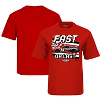 T-shirt Chase Briscoe Fast or Last rouge à drapeau damier pour jeune