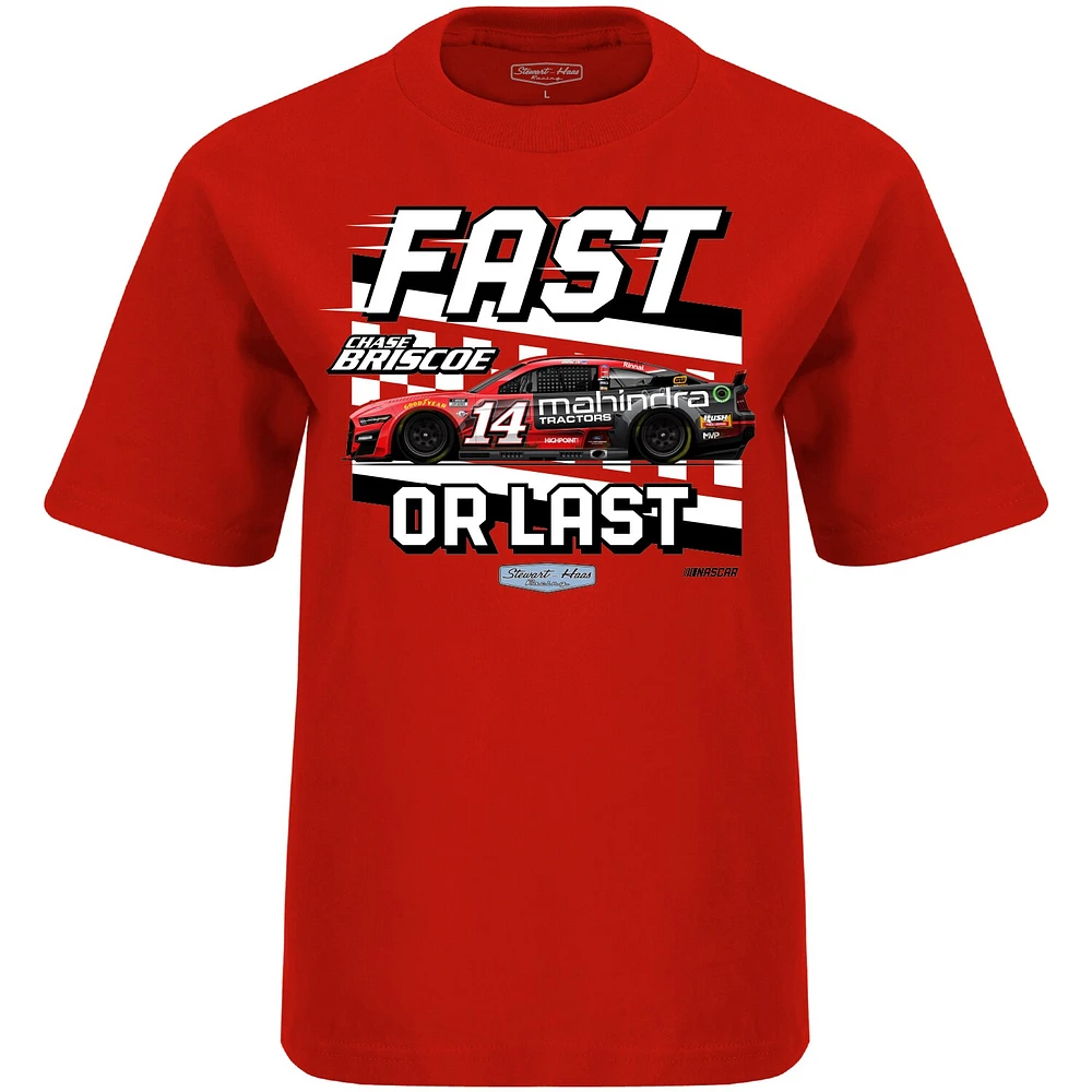 T-shirt Chase Briscoe Fast or Last rouge à drapeau damier pour jeune