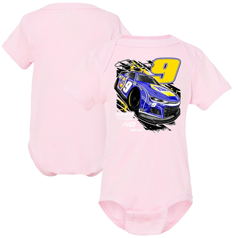 Body Chase Elliott rose pour fille, nouveau-né et nourrisson, collection Hendrick Motorsports Team