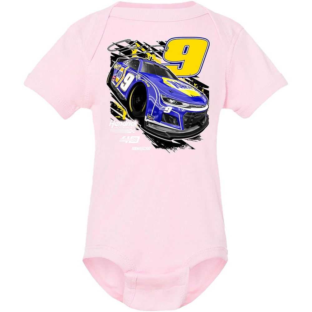 Body Chase Elliott rose pour fille, nouveau-né et nourrisson, collection Hendrick Motorsports Team