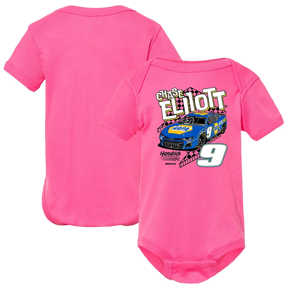 Body rose Chase Elliott Car pour nouveau-né et bébé fille de la collection Hendrick Motorsports Team