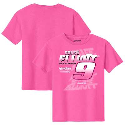 Girls Youth Hendrick Motorsports Team Collection  Pink Chase Elliott Car T-Shirt