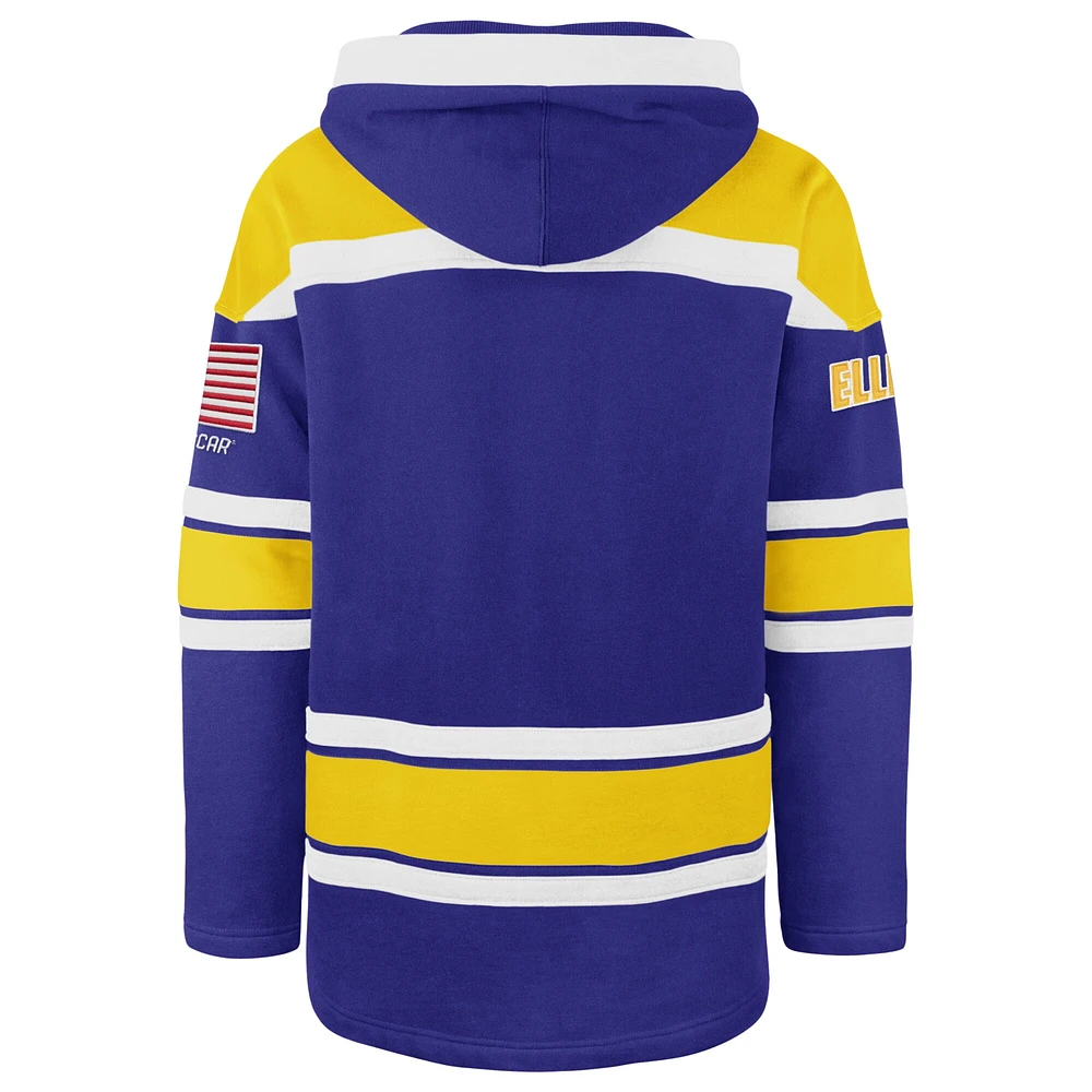 Men's '47  Royal Chase Elliott Superior Lacer Pullover Hoodie