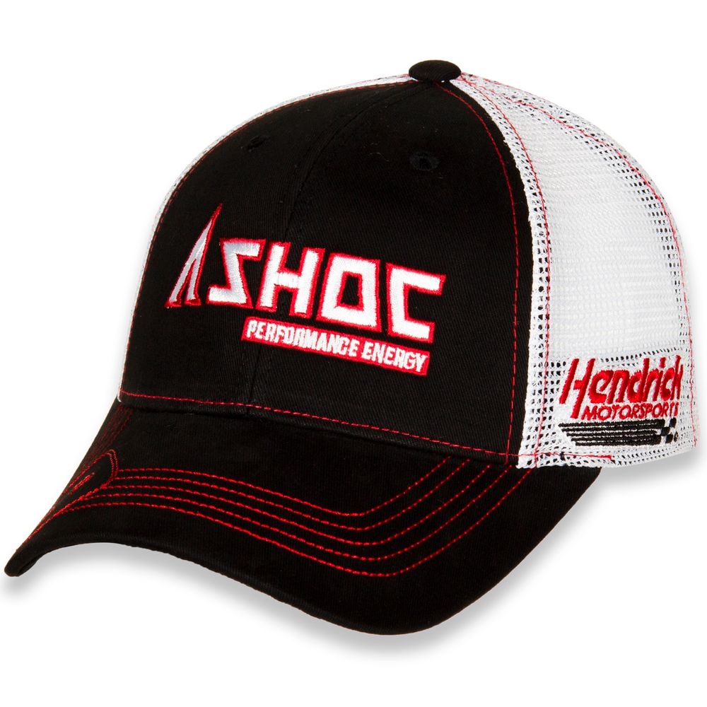 Men's Hendrick Motorsports Team Collection Black/White Chase Elliott ASHOC Adjustable Hat