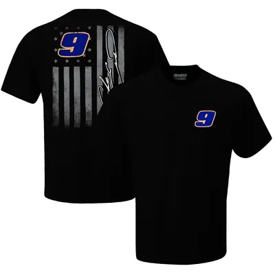 Chase Elliott Hendrick Motorsports Team Collection Exclusive Tonal Flag T-Shirt - Black