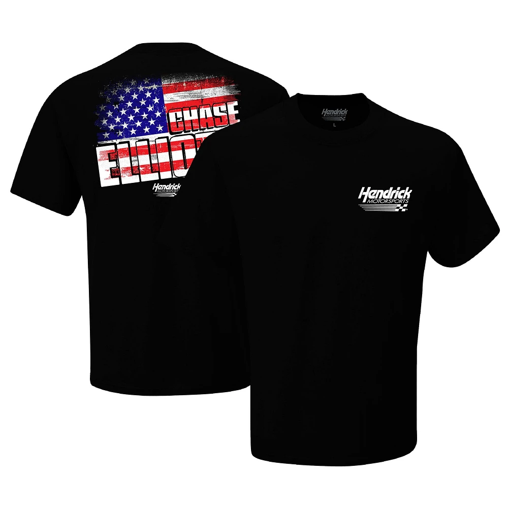 Men's Hendrick Motorsports Team Collection  Black Chase Elliott Flag T-Shirt