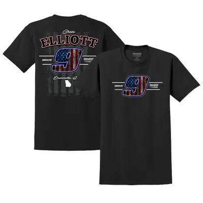 Chase Elliott Hendrick Motorsports Team Collection Logo Flag T-Shirt - Black