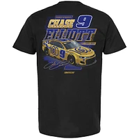 T-shirt noir pour homme de la collection Hendrick Motorsports Team, inspiré du 100e anniversaire voiture Chase Elliott NAPA