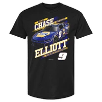 T-shirt noir pour homme de la collection Hendrick Motorsports Team Chase Elliott NAPA Car