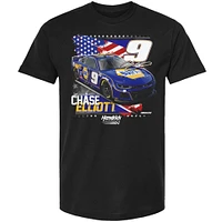Men's Hendrick Motorsports Team Collection Black Chase Elliott NAPA Patriotic Car T-Shirt