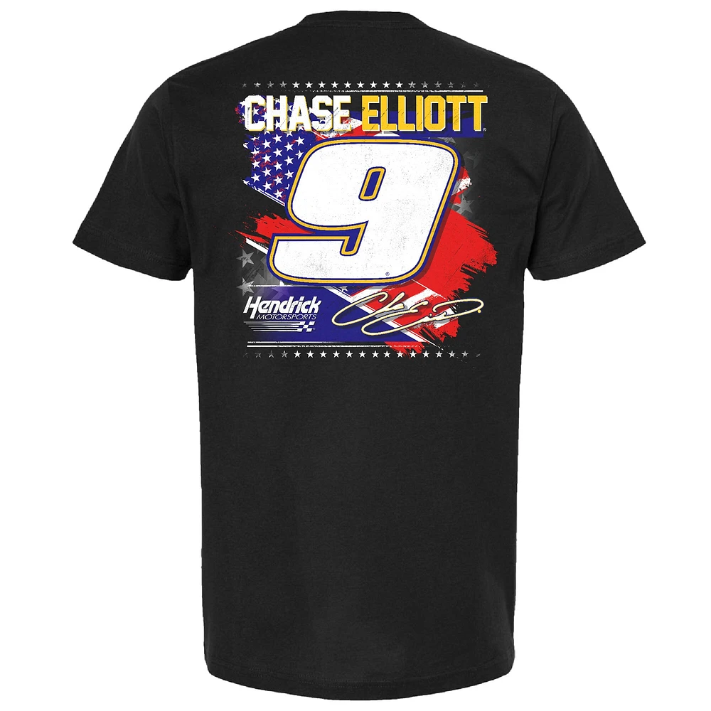 Men's Hendrick Motorsports Team Collection Black Chase Elliott NAPA Patriotic Car T-Shirt