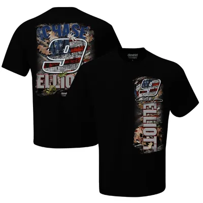 Chase Elliott Hendrick Motorsports Team Collection Patriotic T-Shirt - Black