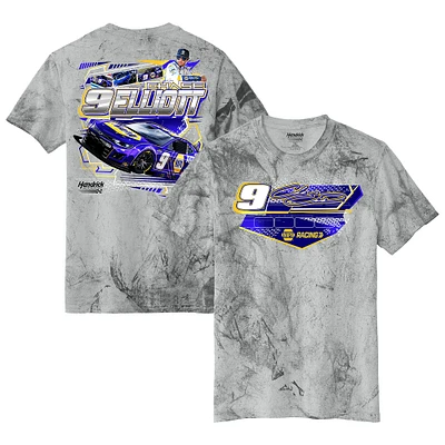 T-shirt gris Chase Elliott Smoke pour homme de la collection Hendrick Motorsports Team