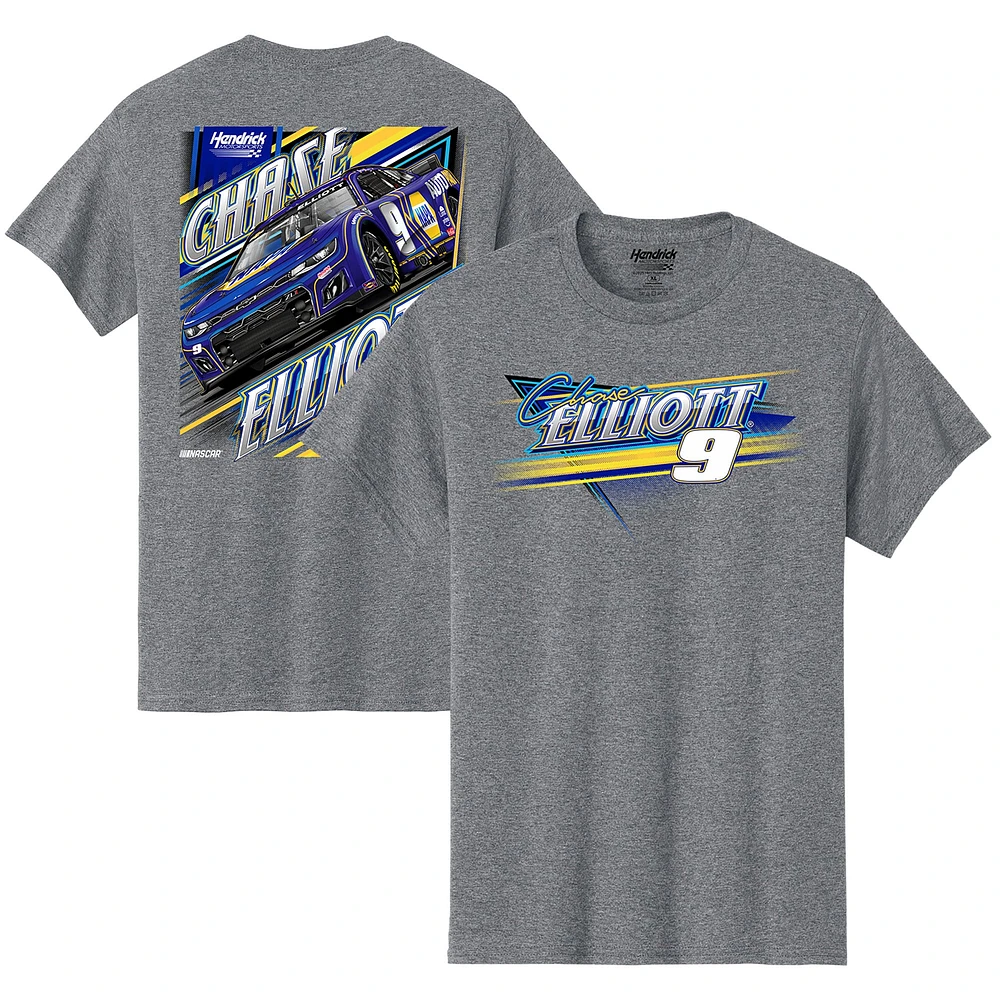 Men's Hendrick Motorsports Team Collection  Heather Gray Chase Elliott Car T-Shirt