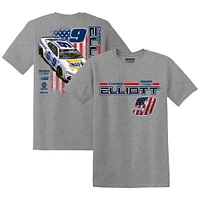 T-shirt NAPA Chase Elliott de la collection Hendrick Motorsports Team pour hommes, gris chiné