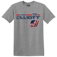 T-shirt NAPA Chase Elliott de la collection Hendrick Motorsports Team pour hommes, gris chiné