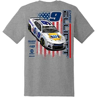 T-shirt NAPA Chase Elliott de la collection Hendrick Motorsports Team pour hommes, gris chiné