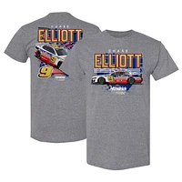 T-shirt de voiture UniFirst la Collection Hendrick Motorsports Team Heather Gray Chase Elliott pour hommes