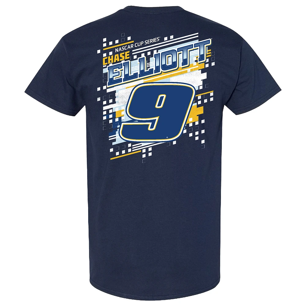 Men's Hendrick Motorsports Team Collection  Navy Chase Elliott Kelly Blue Book Draft T-Shirt