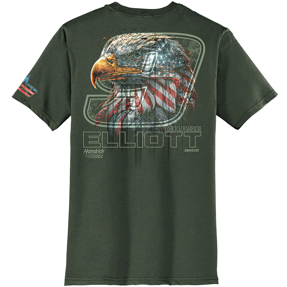 Men's Hendrick Motorsports Team Collection Olive Chase Elliott Eagle T-Shirt